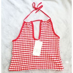 Zara Printed Halter Top M